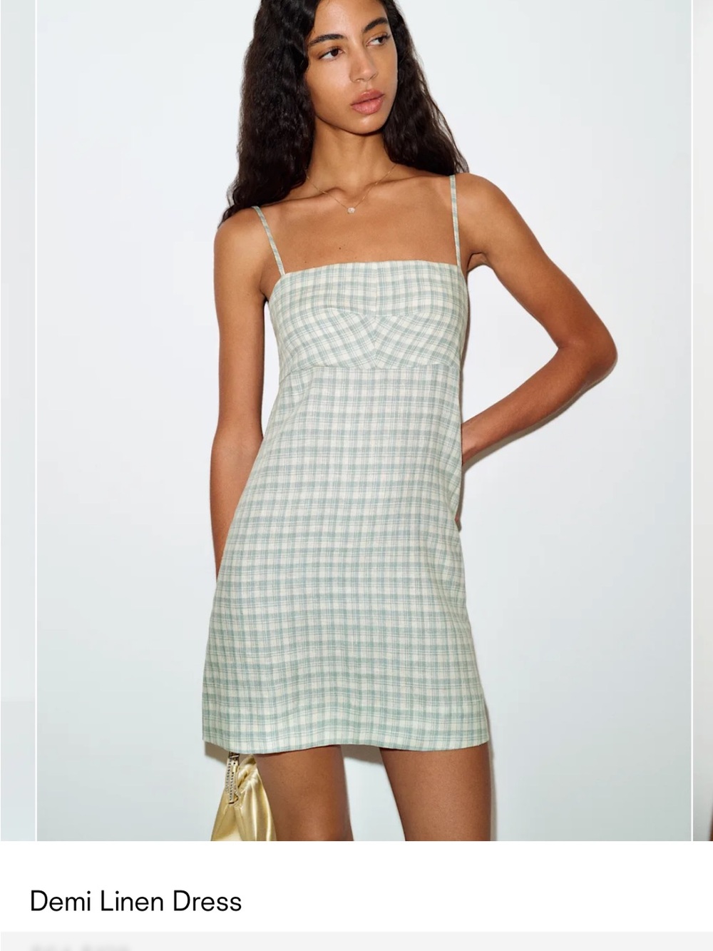 Reformation Demi Linen Dress Blue - Size 2